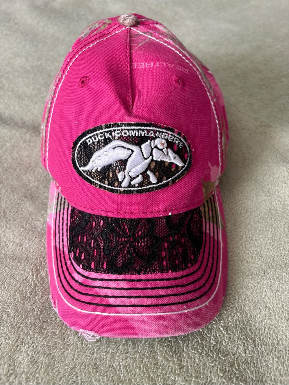 Realtree Pink Duck Commander Floral Baseball Cap